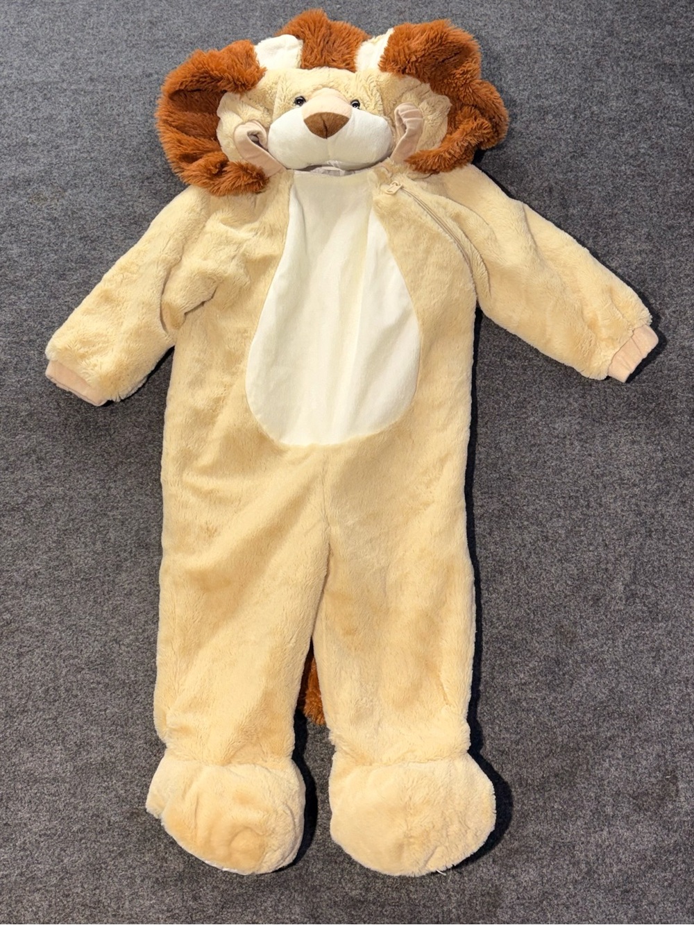 Cozy Lion Kids Costume - Cream and Brown Hooded One-Piece